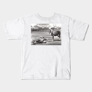 Hommage to a dying horse – 02-03-18 Kids T-Shirt